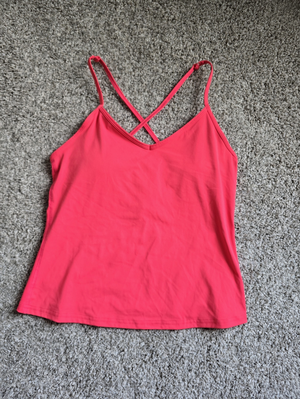 Old Navy Bright Pink Crisscross Strap Powersoft Active Tank Cami